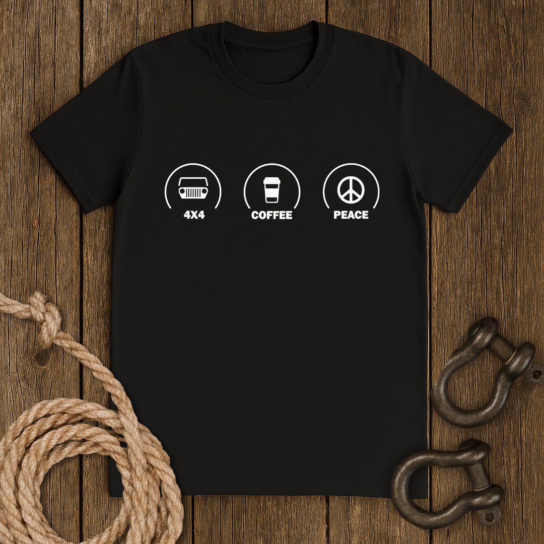 4X4 Coffee Peace T-Shirt